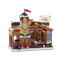 Lemax North Pole Mail Room 15733 edificio animato