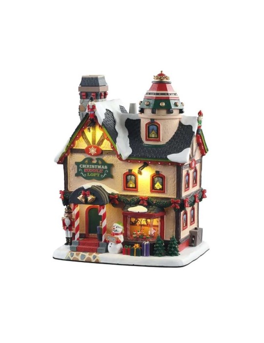 Lemax Christmas Supply Loft - Edificio Vittoriano Illuminato con Camino Fumante - Cod. 15741