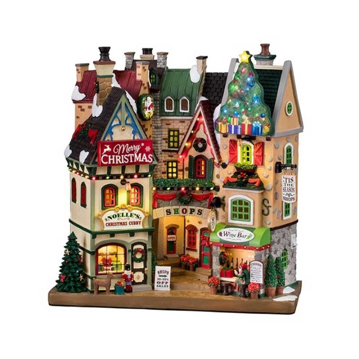 Lemax Tis The Season Shops 15804 edificio illuminato