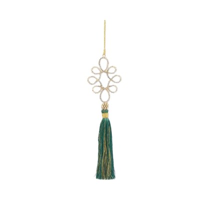 Decorazione Natalizia Pendente Asole Diamanti con Nappa...