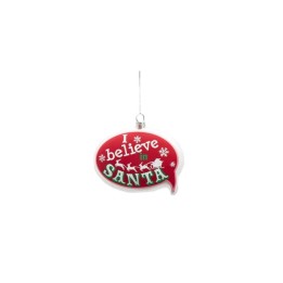 EDG Fumetto in vetro Believe Santa alto 10 cm