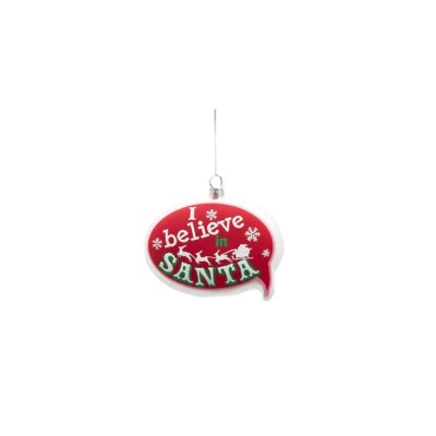 DECORAZIONE FUMETTO VETRO BELIEVE SANTA
