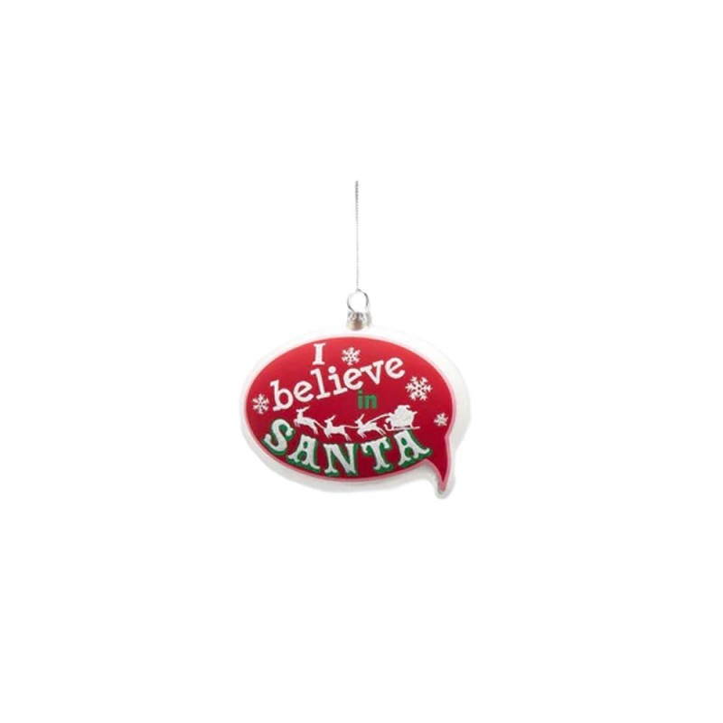 DECORAZIONE FUMETTO VETRO BELIEVE SANTA