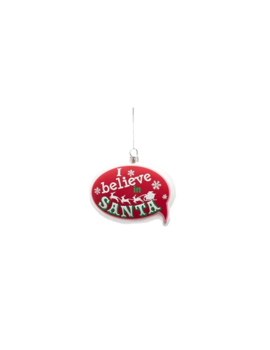 DECORAZIONE FUMETTO VETRO BELIEVE SANTA