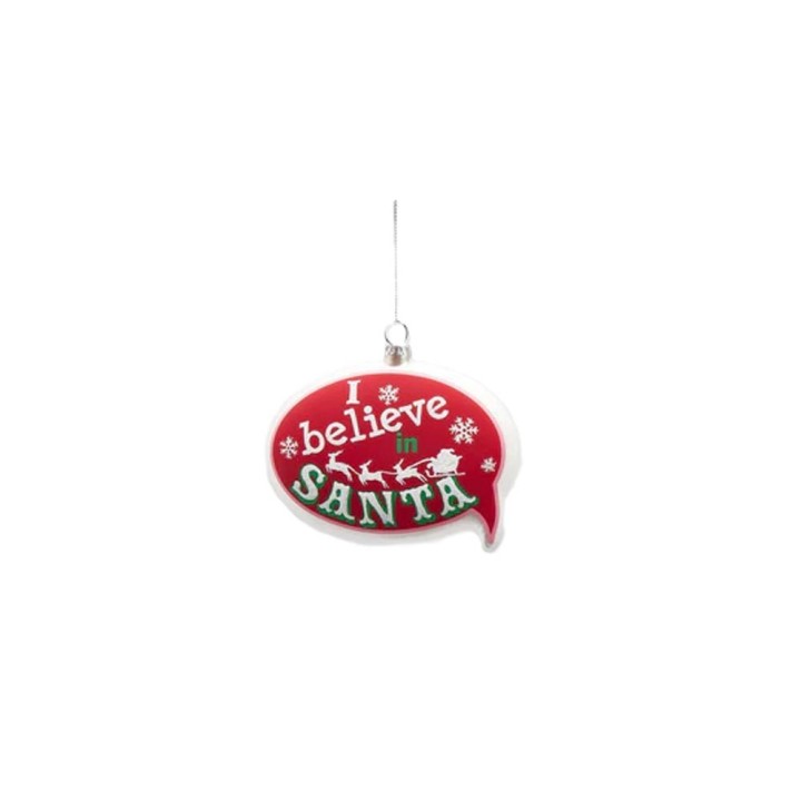 EDG Fumetto in vetro Believe Santa alto 10 cm