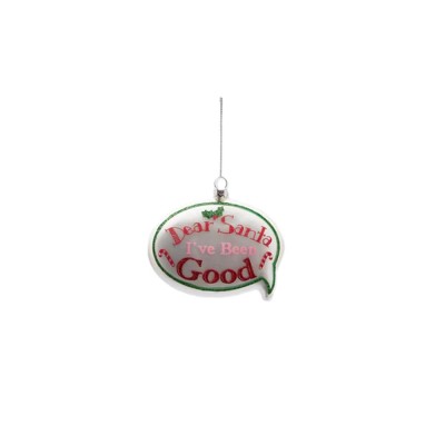 DECORAZIONE FUMETTO VETRO DEAR SANTA I'VE BEEN GOO