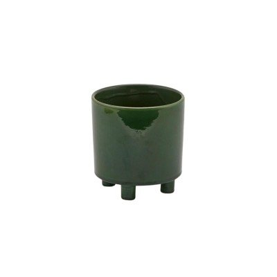 Vaso Cachepot Chakra Cilindro con Piedi Verde H16 cm –...