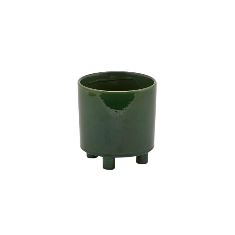 Vaso Cachepot Chakra Cilindro con Piedi Verde H16 cm – EDG Enzo De Gasperi