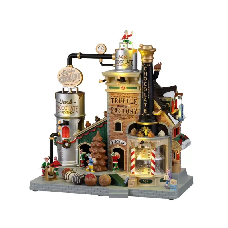 Lemax The Christmas Chocolatier Truffle Factory - Villaggio di Natale Movimento e Luci - Cod. 15805