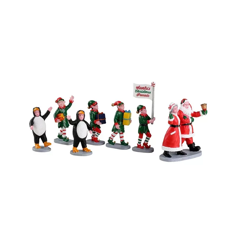 Lemax Santa's Elf Parade - Set di 7 Personaggi Natalizi - Cod. 23592