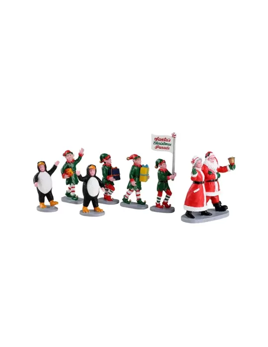 Lemax Santa's Elf Parade - Set di 7 Personaggi Natalizi - Cod. 23592