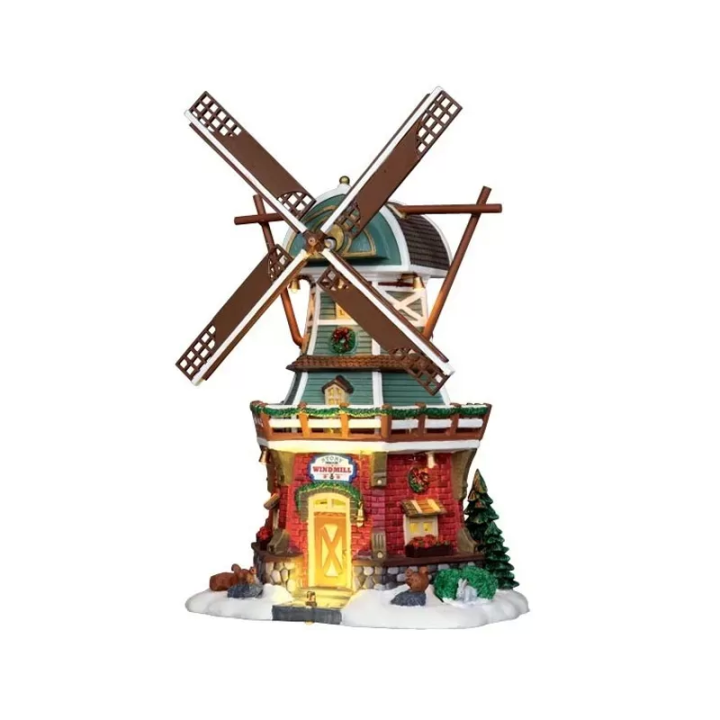 Lemax Stony Brook Windmill 25384 mulino a vento illuminato