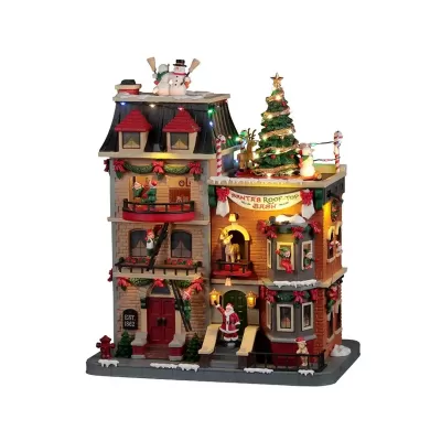 Lemax Santa's Rooftop Bash - Edificio Natalizio in...