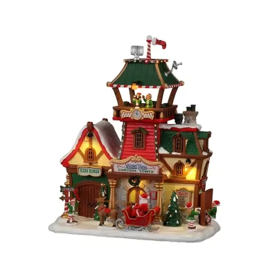 Lemax North Pole Control Tower - Edificio Illuminato con...