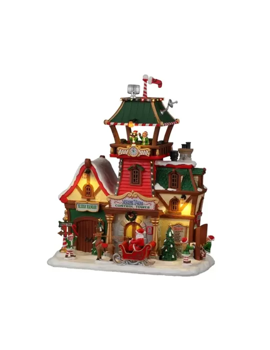 Lemax North Pole Control Tower - Edificio Illuminato con Alimentatore - Cod. 25864