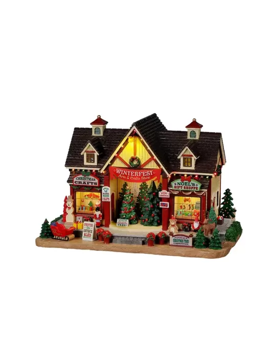 Lemax Winterfest Arts & Crafts Show - Edificio Illuminato Caddington Village - Cod. 25865