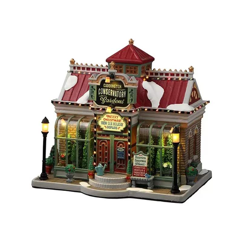 Lemax Caddington Conservatory Gardens - Edificio Illuminato in Porcellana - Cod. 25867