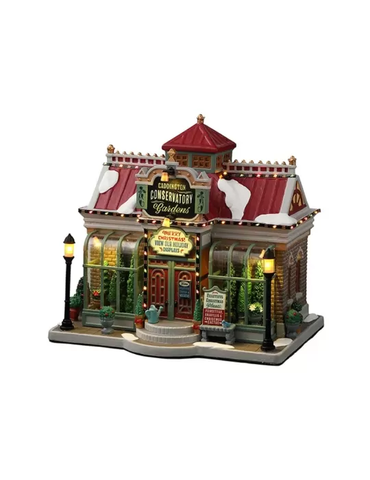 Lemax Caddington Conservatory Gardens - Edificio Illuminato in Porcellana - Cod. 25867