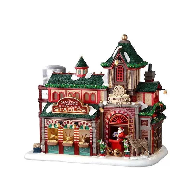Santa's Reindeer Stables – Edificio Illuminato Lemax 2023