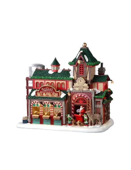 Santa's Reindeer Stables – Edificio Illuminato Lemax 2023