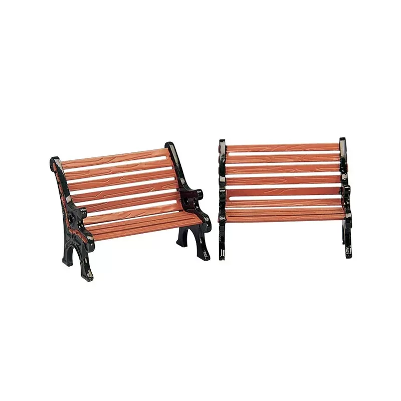 Lemax Park Bench - Set di 2 Panchine in Metallo - Cod. 34895
