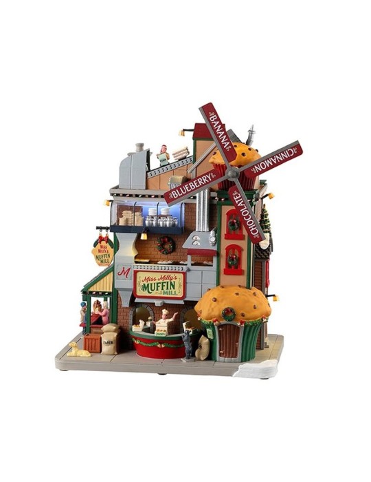 Miss Milly's Muffin Mill Lemax - Edificio con Movimento e Luci | Collezione Caddington Village Cod. 35020