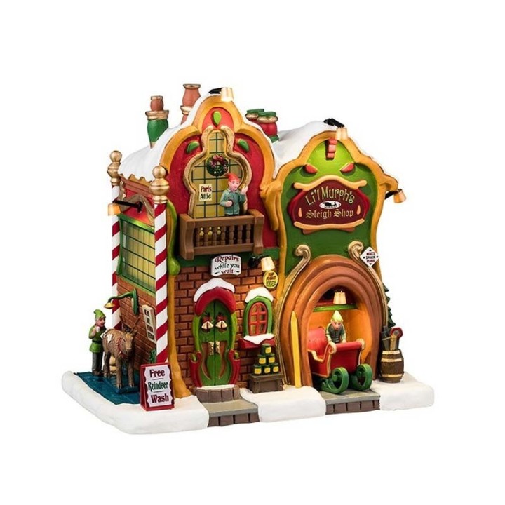 Lemax Li'l Murph's Sleigh Shop 45264 edificio illuminato