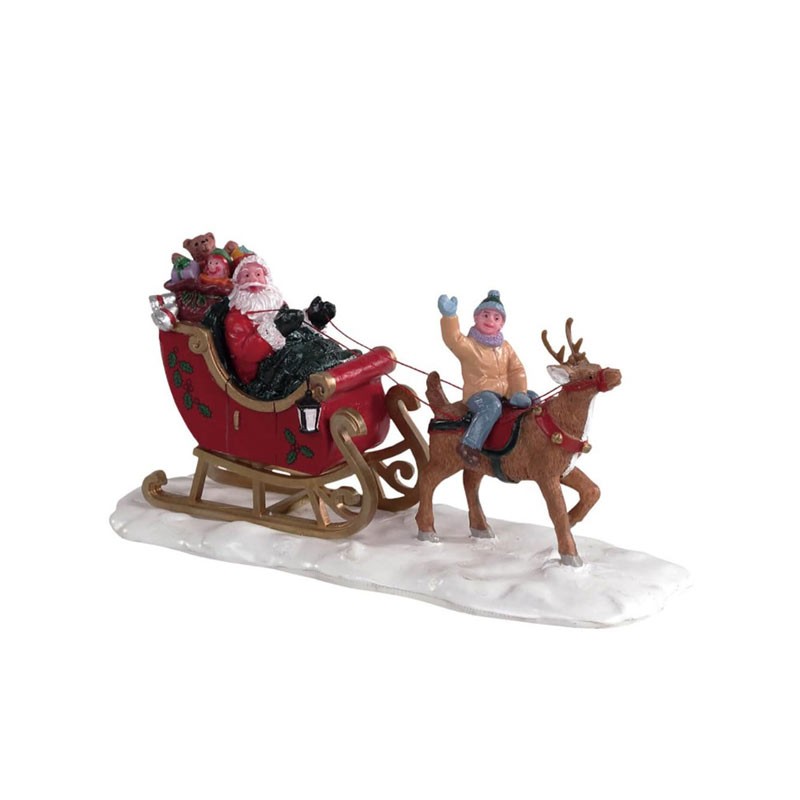 Lemax Santa's Sleigh - Slitta di Babbo Natale in Poliresina - Cod. 53210