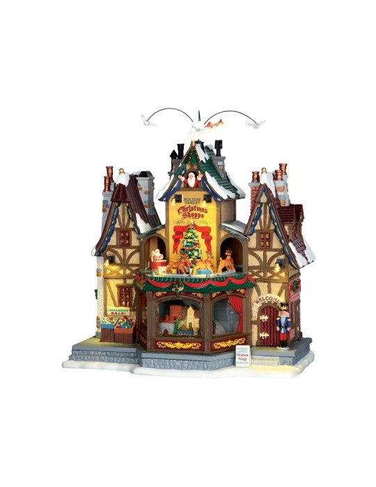 Lemax Holiday Hamlet Christmas Shoppe - Edificio Animato in Porcellana - Cod. 55026