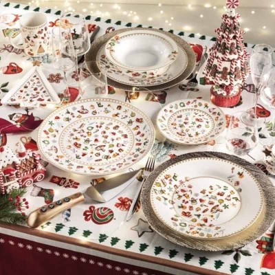 Servizio Tavola 18 Pezzi Chicchi e Balocchi Bianco Brandani 2