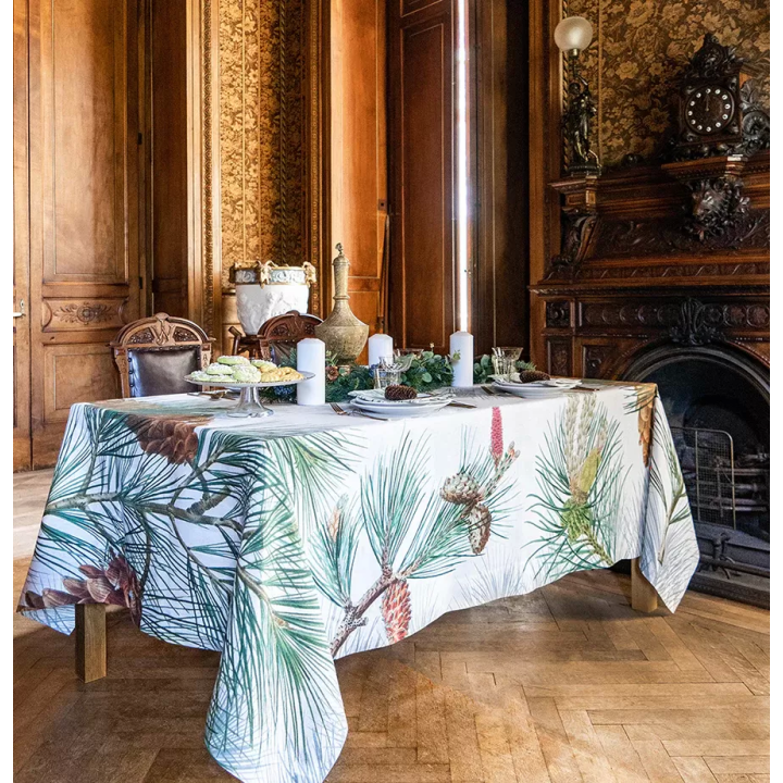 The NapKing Copritavolo LeSapin in lino 180 × 270 cm
