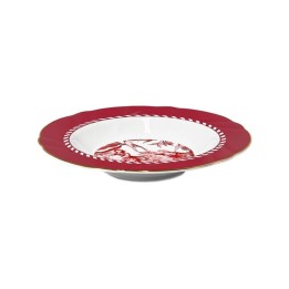 Baci Milano Set di 6 piatti fondi Le Rouge in porcellana