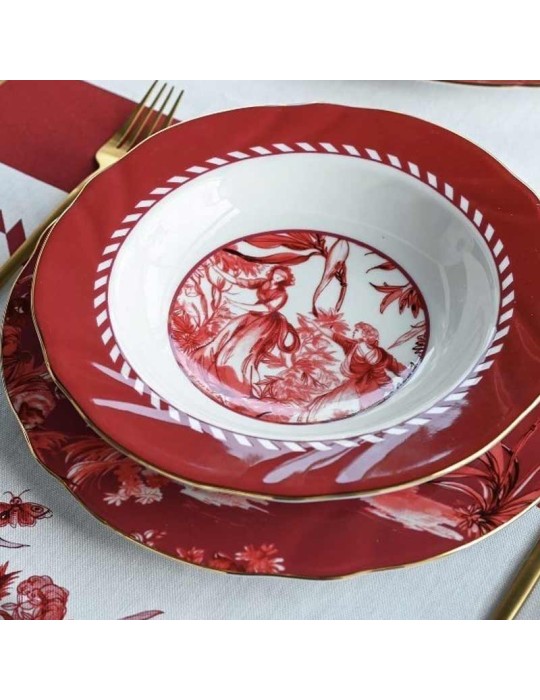 SET 6 PIATTI FONDI DIAM 21 - LE ROUGE 