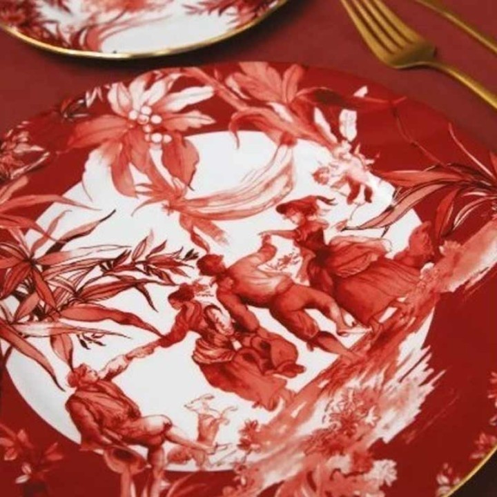 Baci Milano Set di 6 piatti da frutta Le Rouge rossa