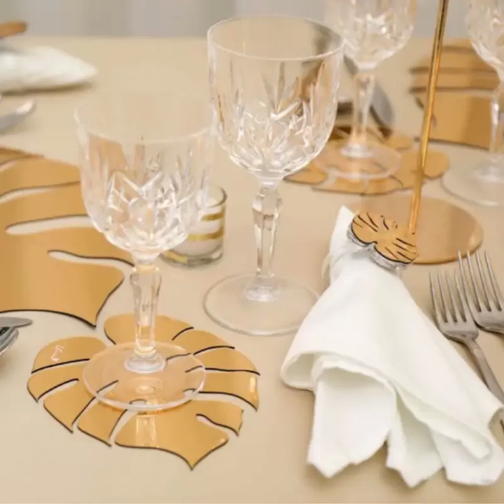 Unicae Set da tavola Box Gold con sottopiatti e segnaposto