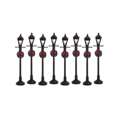 GAS LANTERN STREET LAMP, SET OF 8, B/O (4.5V)