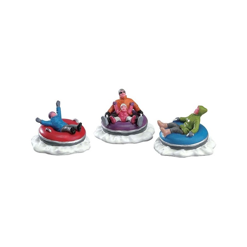 Lemax Tubing Family - Set di 3 Figure Natalizie in Resina - Cod. 73305