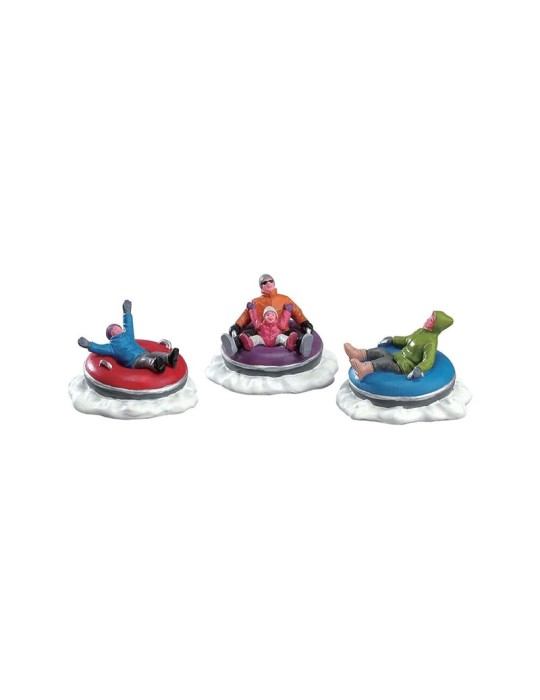 Lemax Tubing Family - Set di 3 Figure Natalizie in Resina - Cod. 73305