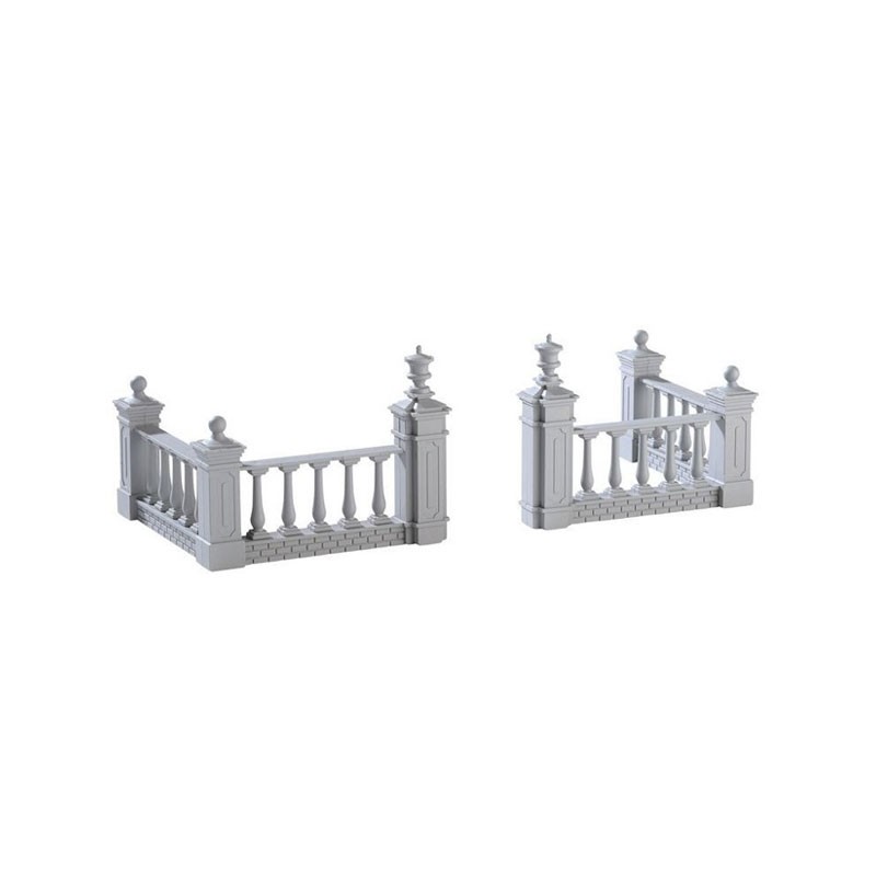 Lemax Plaza Fence - Set di 4 Recinzioni per Villaggi Cod. 74237