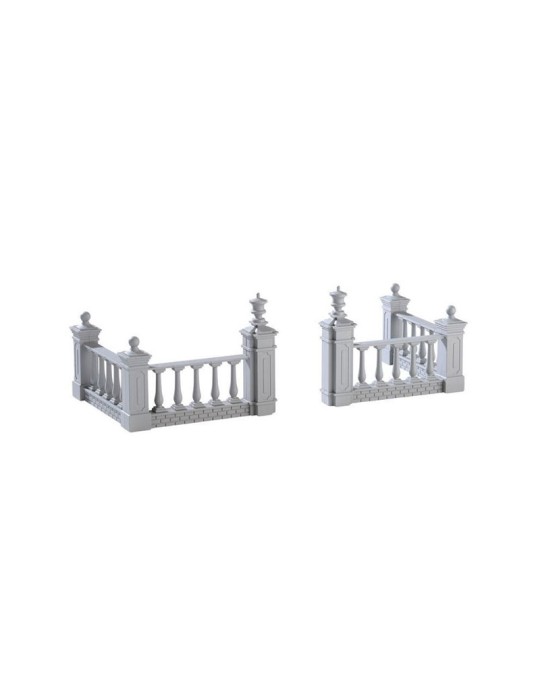 Lemax Plaza Fence - Set di 4 Recinzioni per Villaggi Cod. 74237