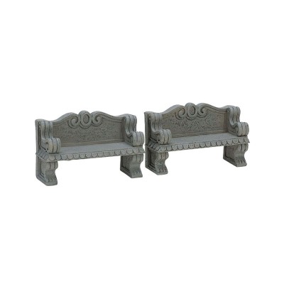 Lemax Stone Bench Set of 2 - Set 2 Panchine in Pietra in...