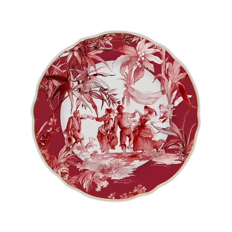 SET 6 PIATTI PIANI DIAM 28 - LE ROUGE 