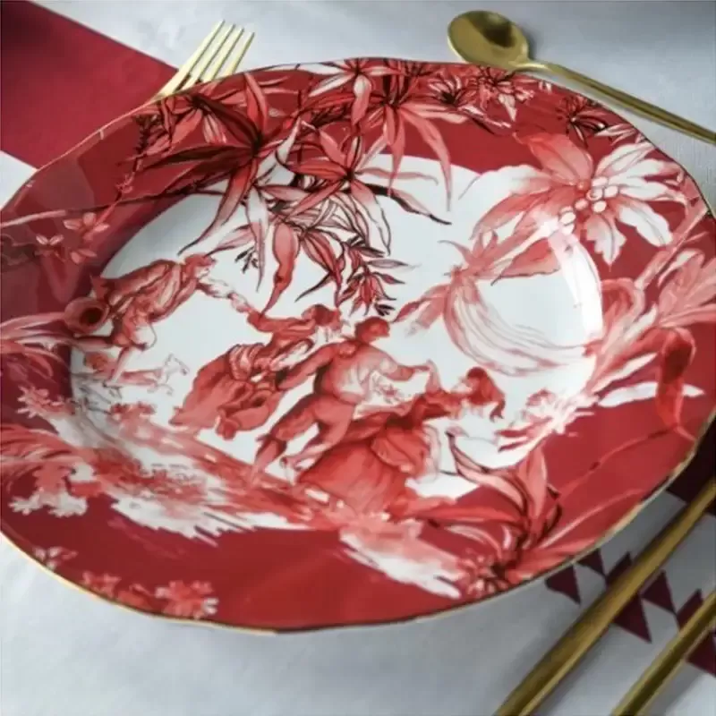 SET 6 PIATTI PIANI DIAM 28 - LE ROUGE 