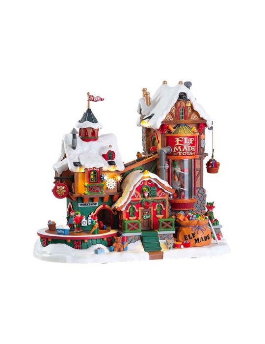 Lemax Elf Made Toy Factory - Fabbrica di Giocattoli Animata con Luci e Suoni
