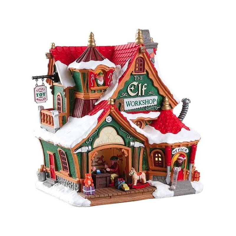 Lemax The Elf Workshop - Edificio Illuminato Natalizio da Collezione (cm 18,6h)