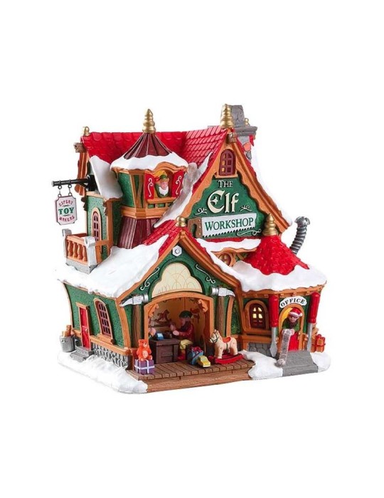 Lemax The Elf Workshop - Edificio Illuminato Natalizio da Collezione (cm 18,6h)
