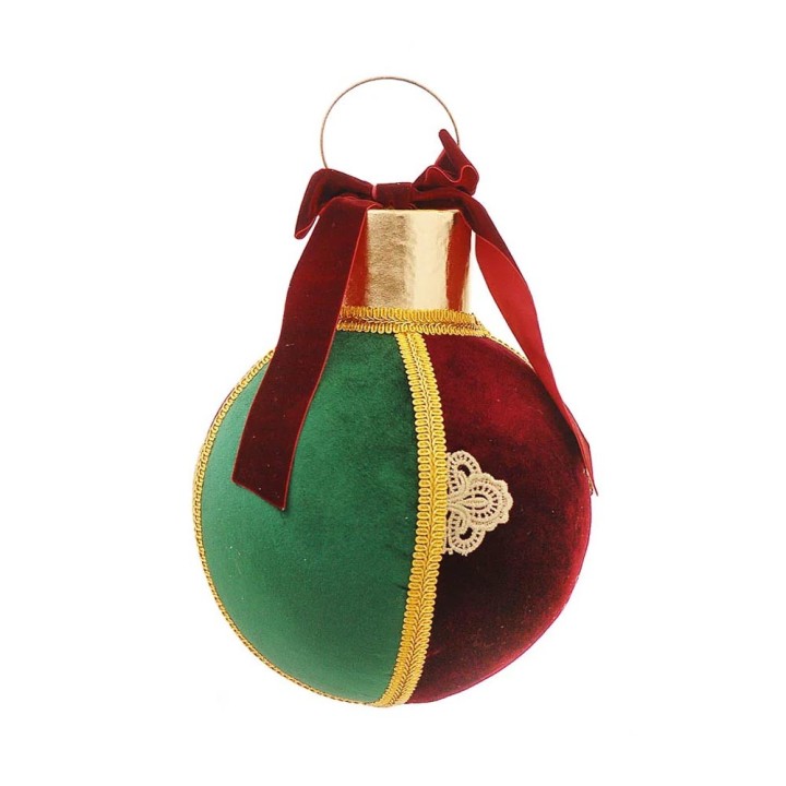 Vetur Palla di Natale burgundy e verde Ø 30 cm