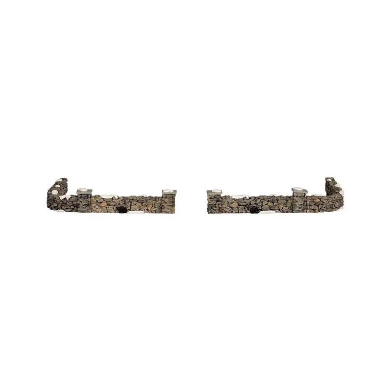 Lemax Colonial Stone Wall - Set di 10 Muretti in Pietra per Home Decor - Cod. 93304
