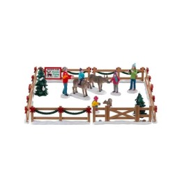 Lemax Reindeer Petting Zoo 93434 set di 17 pezzi