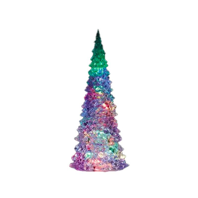 CRYSTAL LIGHTED TREE, 4 COLOR CHANGEABLE